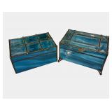 Vintage Stained Glass Jewelry Boxes