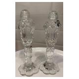Vintage Pair of Tall Cut Crystal S&P Shakers