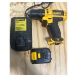 12v dewalt drill with battery and charger