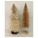 Christmas bottle brush trees natural color