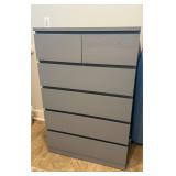 Six Drawer Chest of Drawers Grey