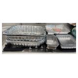 Lot of Aluminum Pans with Lids