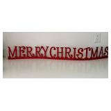 Merry Christmas Metal Mantle Decor