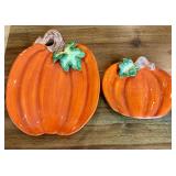 Ceramic Pumpkin Serving Platters