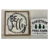 LED Light Up 'Be Jolly' & Christmas Tree Farm