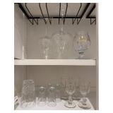 Lot of Crystal & Glass Wine Glasses