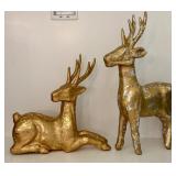Large Gold Paper Mache Reindeer
