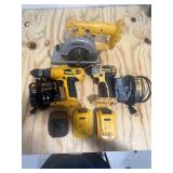 Lot of dewalt tools/batts/chargers