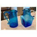 Mini Pitchers,Crackle Glass & Pilgrim Glass