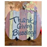 Wood Pumpkin Door Hanger