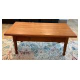 Solid Wood Coffee Table with Drawer