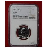 1957 Washington Silver Quarter NGC PF67