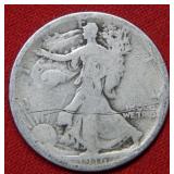 1916 Walking Liberty Silver Half Dollar Coin