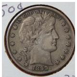 1899 Barber Silver Half Dollar