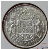 1952 Canada Silver Half Dollar Coin