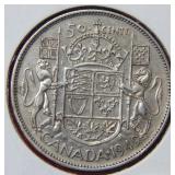 1949 Canada Silver Half Dollar Coin