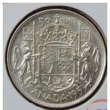 1953 Canada Silver Half Dollar Coin