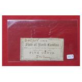 1861 Raleigh, North Carolina 5 Cent Currency