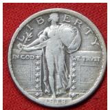 1918 D Standing Liberty Silver Quarter Coin