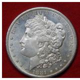 1881 S Morgan Silver Dollar Coin