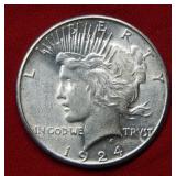 1924 S Peace Silver Dollar Coin