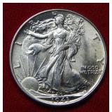 1943 Walking Liberty Silver Half Dollar Coin