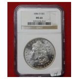 1884 O Morgan Silver Dollar Coin NGC MS64
