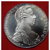 1780 Maria Theresa Restrike Silver Coin