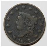 1822 Large Cent Coin