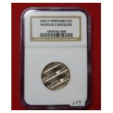 2003 P Missouri Quarter Waffled Cancelled NGC
