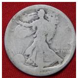 1917 D OBV Walking Liberty Silver Half Dollar Coin