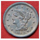 1852 Large Cent Coin