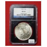 1925 Peace Silver Dollar NGC MS64