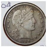 1900 Barber Silver Half Dollar Coin