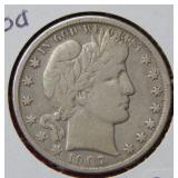 1907 O Barber Silver Half Dollar Coin