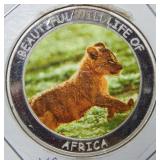 2005 Malawi Silver 10 Kwacha Lion Cub Coin