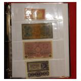 32 Foreign Notes in a Binder