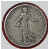 1904 France 1 Franc Silver Coin