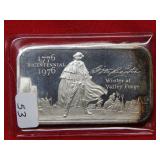 1776 1oz .999 Silver Bar - Valley Forge