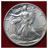 1939 Walking Liberty Silver Half Dollar Coin