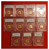 1942-1945 PD&S Set of Jefferson Nickels PCGS MS66