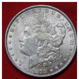 1878 REV of 1879 Morgan Silver Dollar Coin