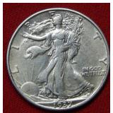 1937 D Walking Liberty Silver Half Dollar Coin