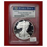 2020 S Silver Eagle 1oz PCGS PR70 DCAM