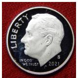 2021 S Silver Proof Roosevelt Dime - 90% Silver