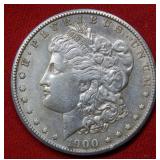 1900 S Morgan Silver Dollar - cleaned
