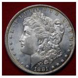1881 O Morgan Silver Dollar Coin