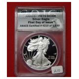 2016 W Silver Eagle 1oz ANACS PR70 DCAM