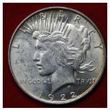 1922 D Peace Silver Dollar Coin