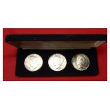 1922 1923 & 1924 Peace Silver Dollars